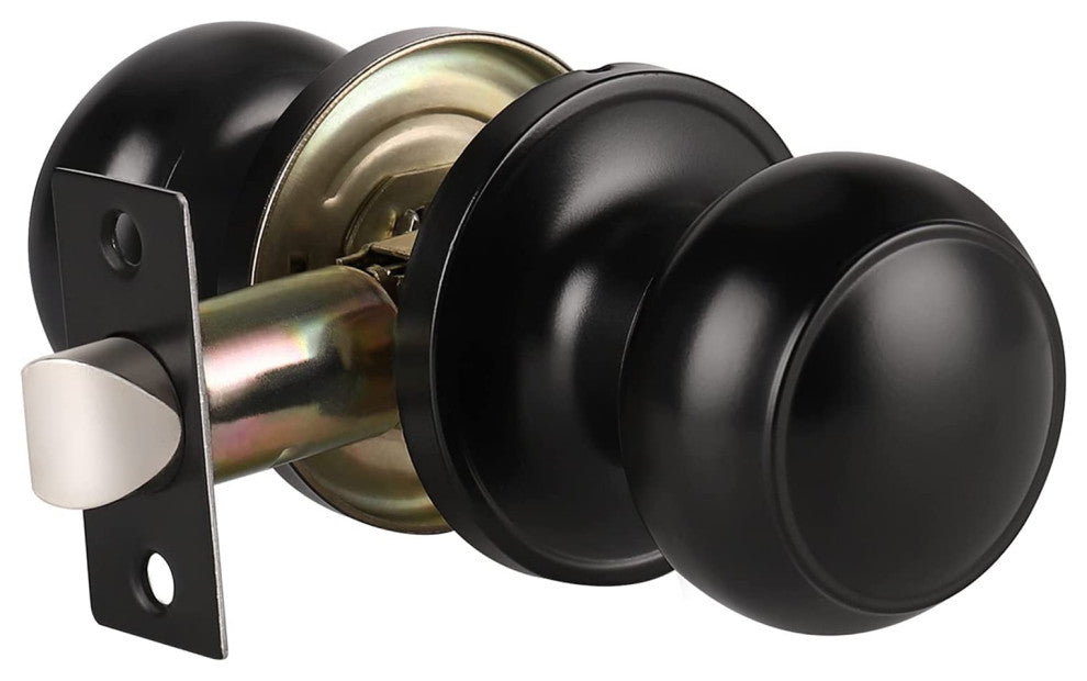 Classic Black Passage Door Knob, 1 Piece