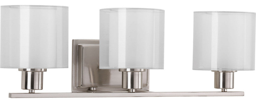 Invite Collection 3-Light Bath Light, Brushed Nickel