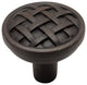 Cosmas 7065ORB Oil Rubbed Bronze Braided Cabinet Round Knob, Set of 5