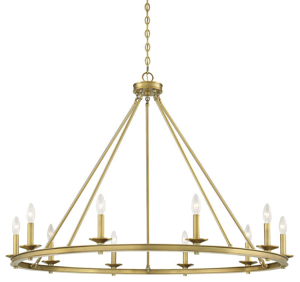Middleton 10-Light Chandelier, Warm Brass