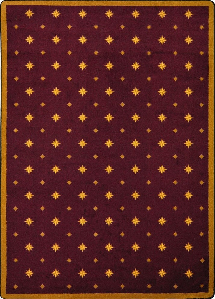 Any Day Matinee Rug, Walk of Fame, Burgundy, 5'4"x7'8"