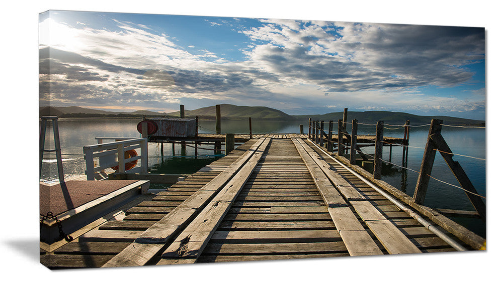 "Large Wooden Bridge in New Zealand" Canvas Wall Artwork32"x16"