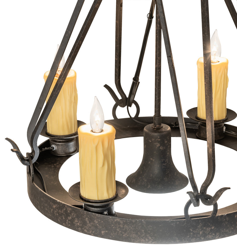 28 Wide Lakeshore 4 Light W/Downlight Chandelier