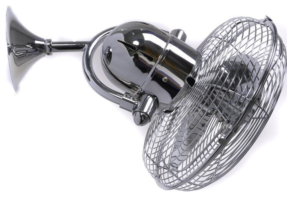 Kaye Wall Fan, Polished Chrome