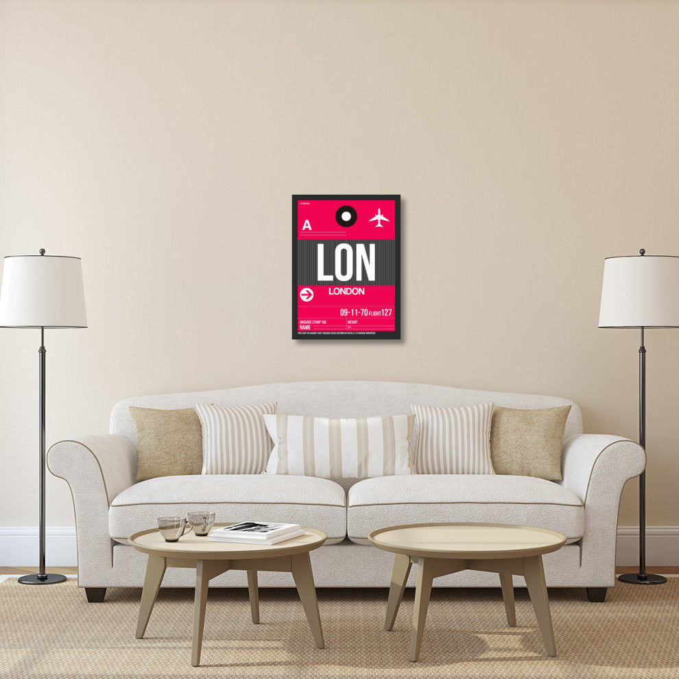 "LON London Luggage Tag 2" Fine Art Print