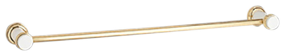 Victorian Towel Bar for Bathroom Spectrum Brass White 32 Inch