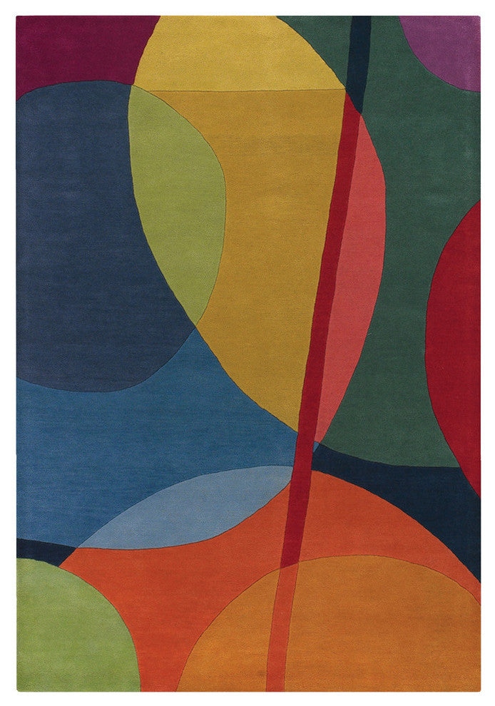 Bense Contemporary Area Rug, 7'9"x10'6" Rectangle