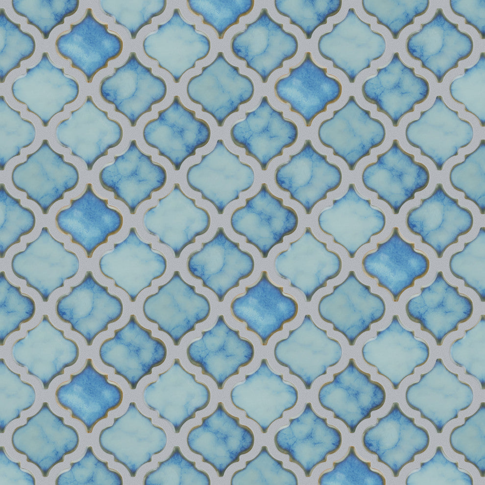 Hudson Tangier Mosaic Floor and Wall Tile, Marine