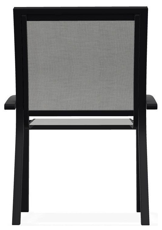 Kendall Sling Stackable Outdoor Dining Chair, Alloy/Black