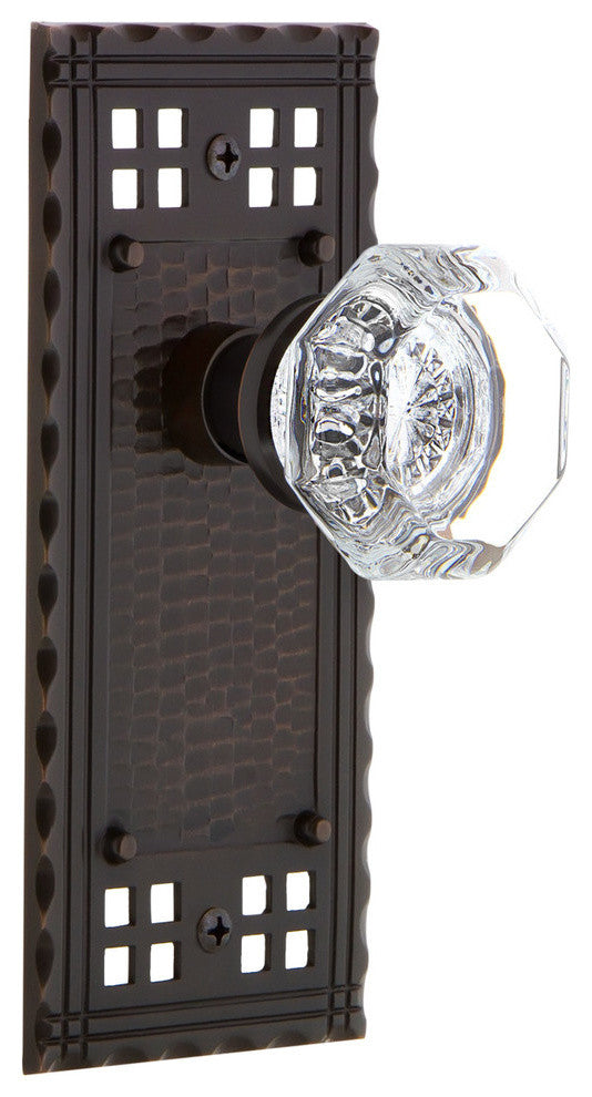 Craftsman Plate Passage Waldorf Knob, Timeless Bronze