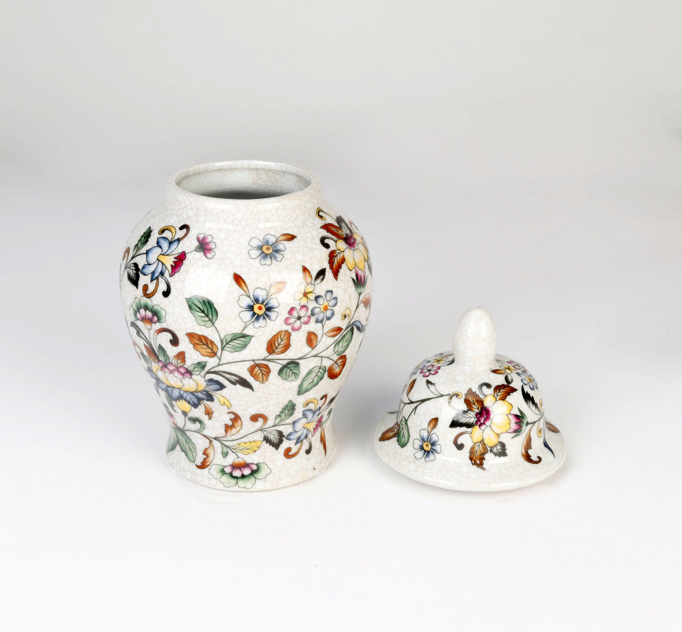 Funston 11'' Porcelain Ginger Jar, Off White
