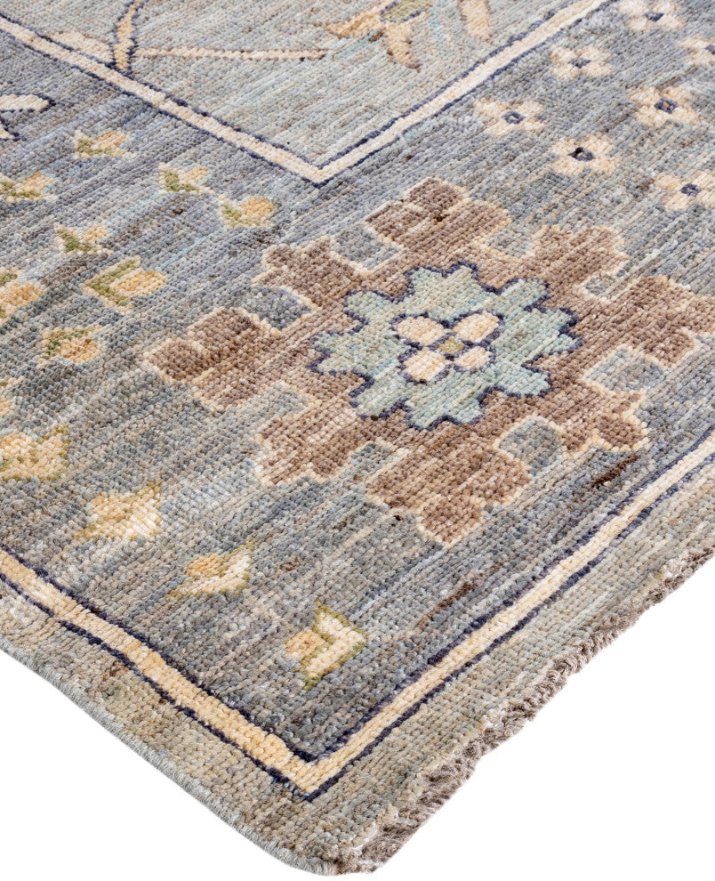 Oushak One-of-a-Kind Hand-Knotted Area Rug Light Gray, 10'0" x 13'8"