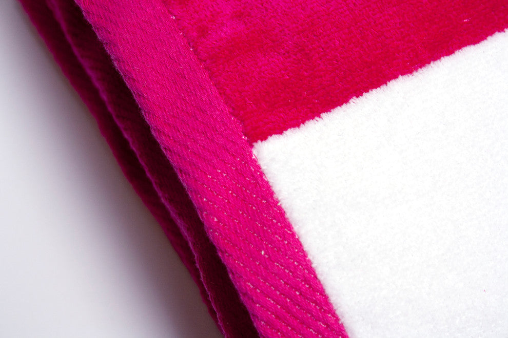 Tropical Cabana 100% Cotton Beach Towel, Fuchsia