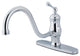 Polished Chrome Heritage Single Handle 8" Centerset Kitchen Faucet KS1571BLLS
