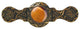 Victorian Jewel Pull 24K Gold Finish/Tiger Eye