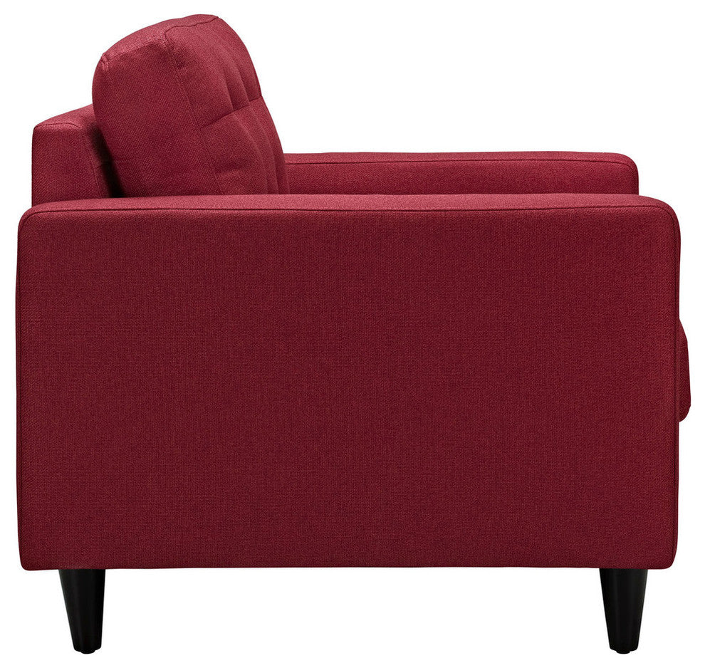 Modern Contemporary Living Room Armchair Set of 2 Red