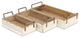 Rectangular Wood and Metal Storage Crates, Set of 3