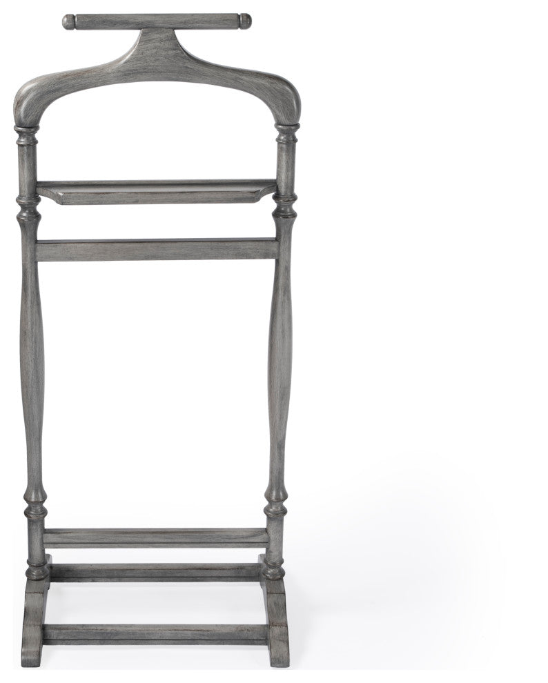 Judson Wood Valet Stand, Gray