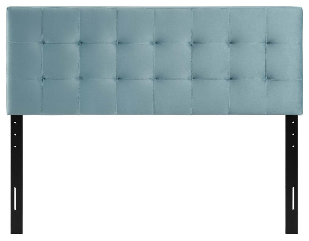 Lily Biscuit Tufted Full Performance Velvet Headboard