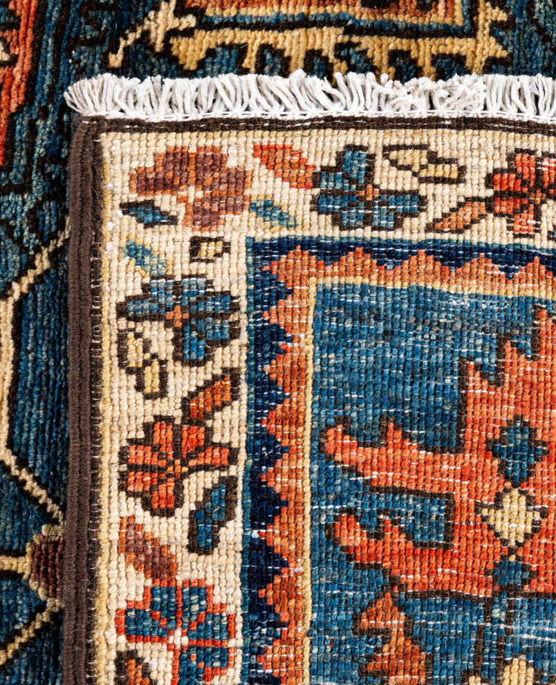 Serapi One-of-a-Kind Hand-Knotted Area Rug Light Blue, 2'6" x 9'5"
