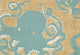 Frontporch Octopus Indoor/Outdoor Rug Aqua 2'6x4'