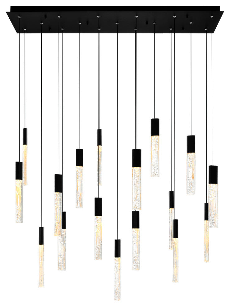 Greta Integrated LED Black Chandelier