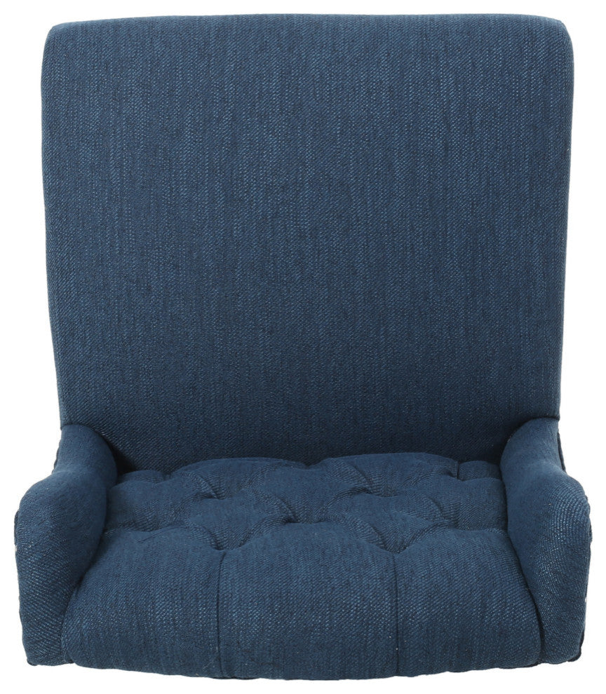 Plymouth Wingback Barstool, Navy Blue