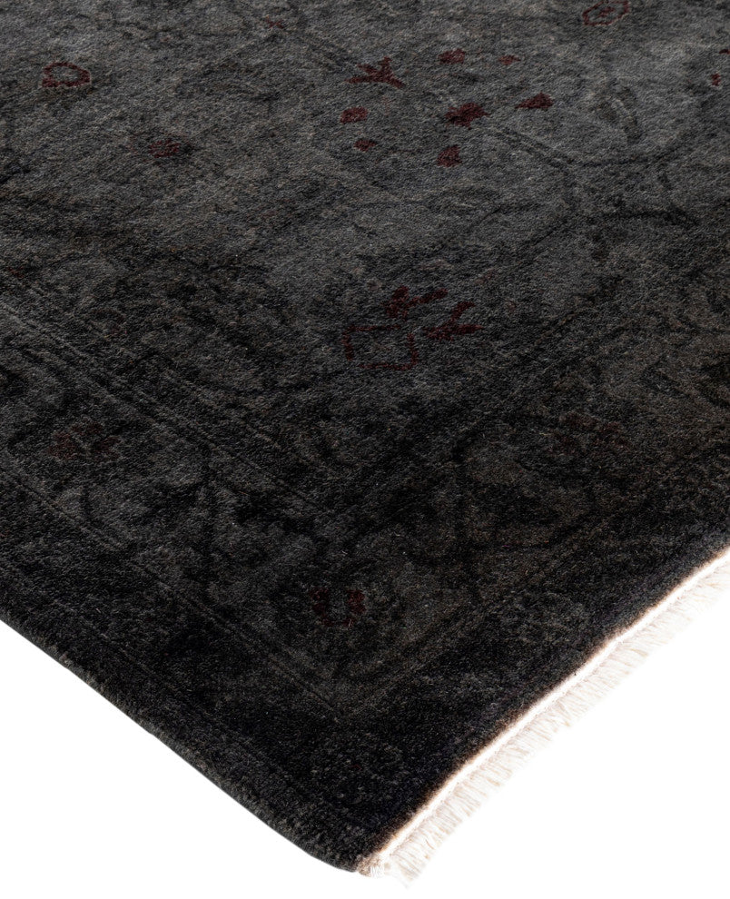 Overdyed One-of-a-Kind Hand-Knotted Area Rug Gray, 3' 0" x 11' 10"