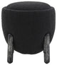 Safavieh Couture Clarabella Boucle Ottoman, Black