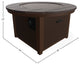 42" Marine Grade Fire Table with Propane Shelf, Kona/Chestnut