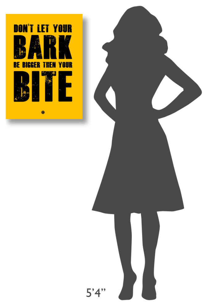"Bark And Bite Poster Yellow" Fine Art Print