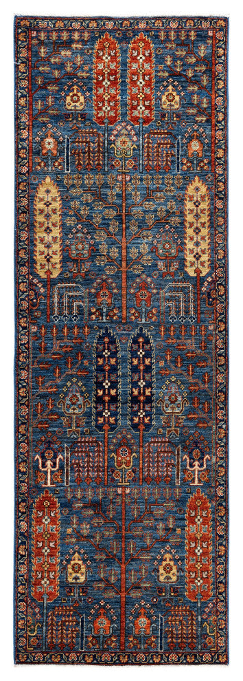 Serapi One-of-a-Kind Hand-Knotted Area Rug Light Blue, 2'8" x 8'1"