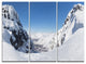 "Pass in the Northern Winter Hills" Metal Wall Art, 3 Panels, 36"x28"