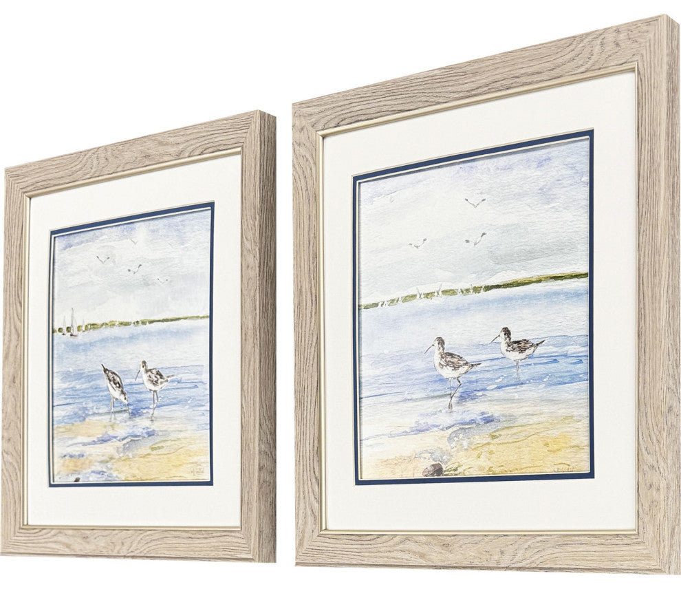 Sandpiper Beach Framed Art, 2-Piece Set