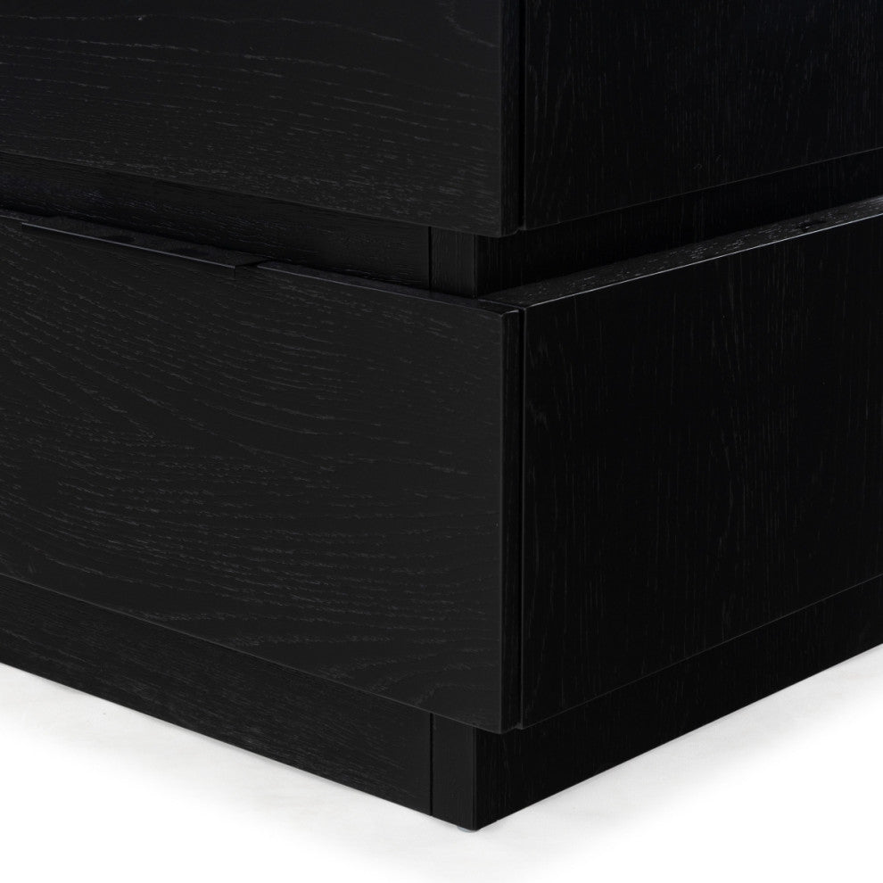 Safavieh Couture Titus 2 Drawer Nightstand, Black