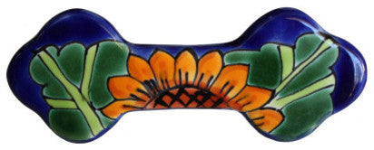 Sunflower Talavera Ceramic Drawer Pull