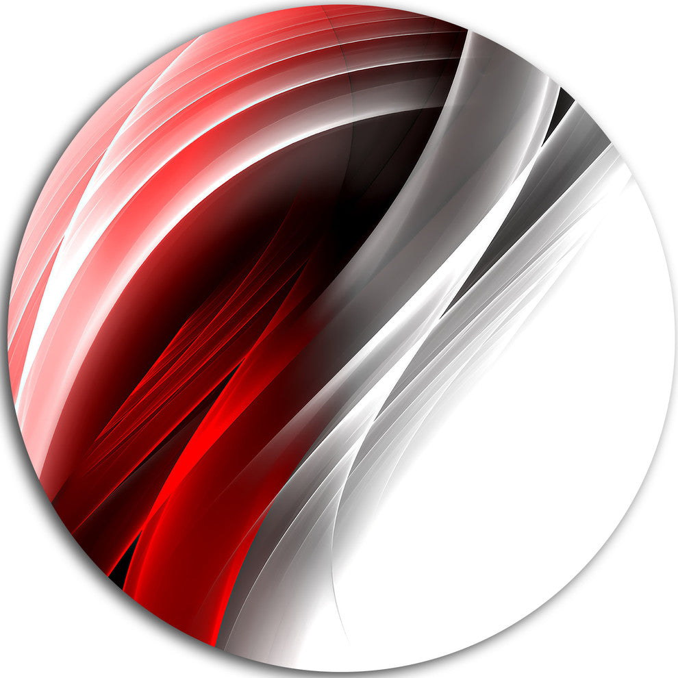 3D Pink Silver Vertical Lines, Abstract Round Metal Wall Art, 23"