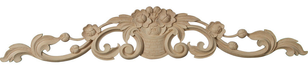 Large Bradford Flower Basket Center with Scrolls, Lindenwood