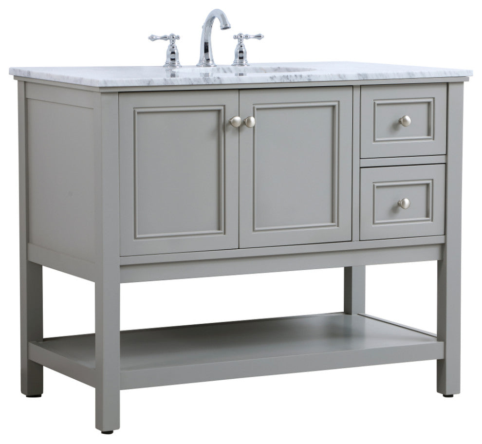 Matilda 42" Single Bathroom Vanity Set, Gray