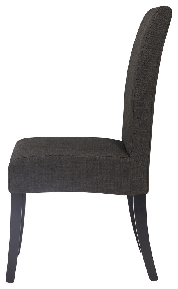 Valencia Dining Side Chair, Charcoal, Fabric