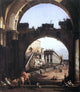 Bernardo Bellotto Capriccio of the Capitol - 20" x 25" Premium Canvas Print