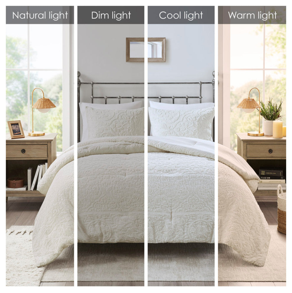 Madison Park Orly 3 Piece Tufted Woven Comforter Set