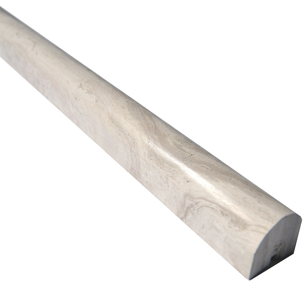 12"x.75" White Oak Marble Moulding, Pencil Moulding, Polished, Sample