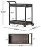 GDF Studio Baja Outdoor Wicker Bar Cart