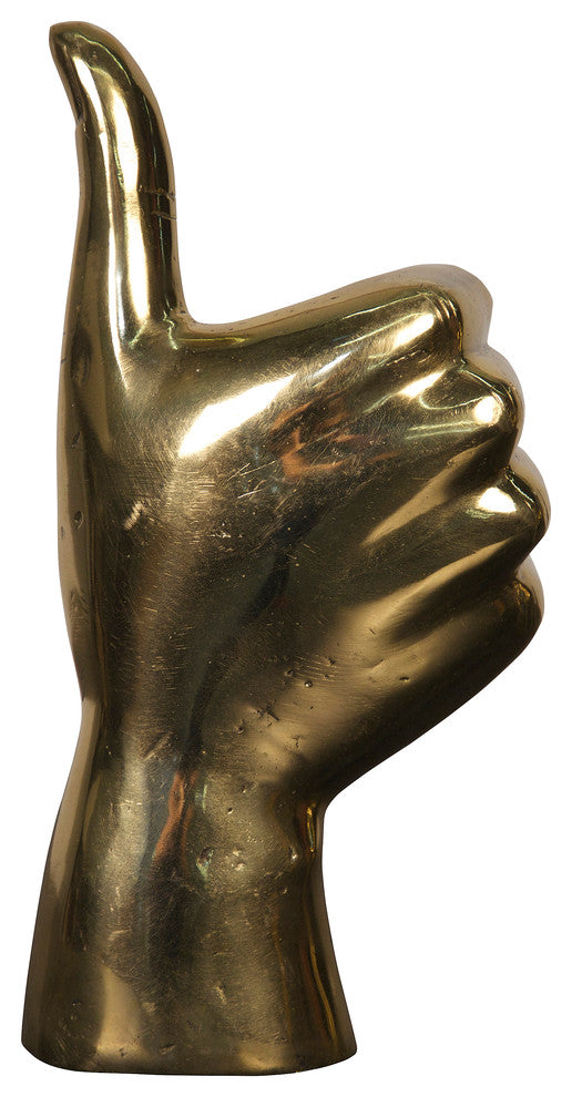 Thumbs Up Brass Sculpture