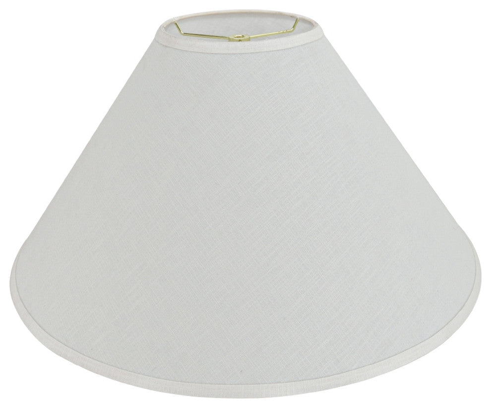 32591 Hardback Empire Shaped Spider Lamp Shade, Off White, 23" wide, 7"x23"x14"