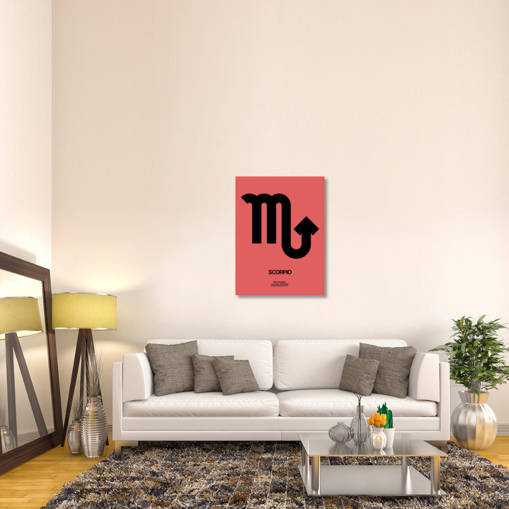 "Scorpio Zodiac Sign Black" Fine Art Print