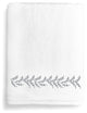 Autumn Leaves Bath Towel, White & Gray, 27"x54"