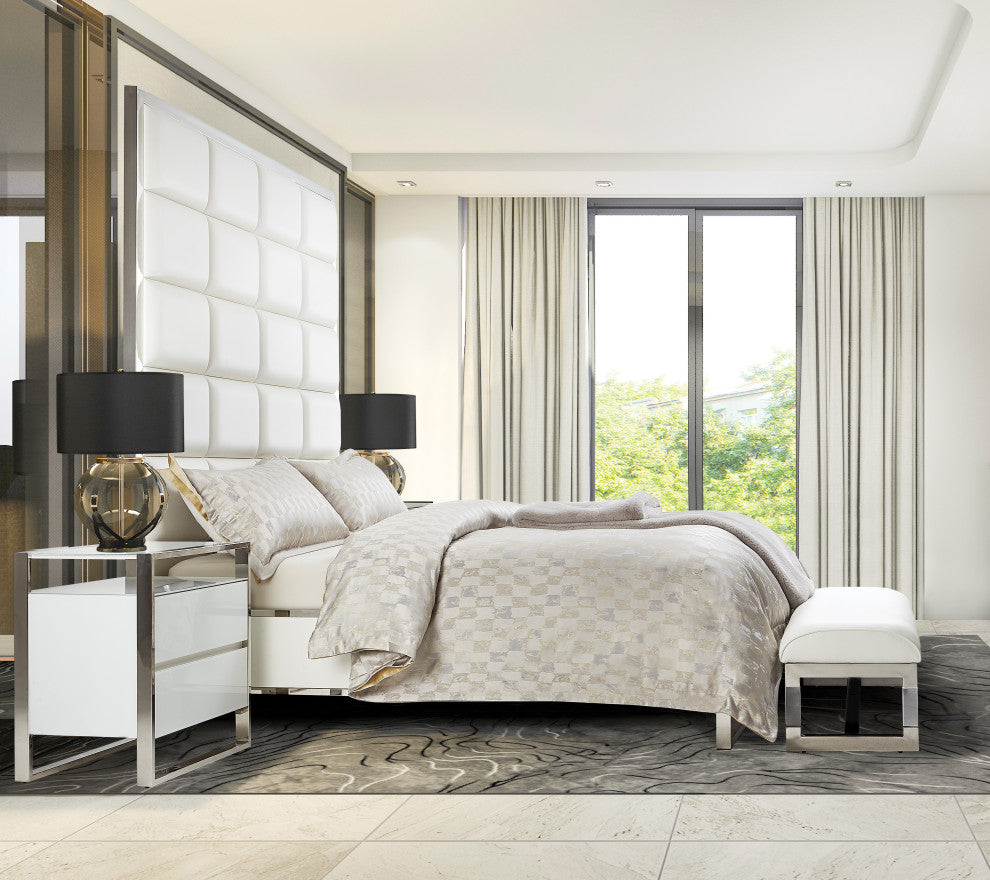 Novara 3-Piece King Duvet Set King - Platinum