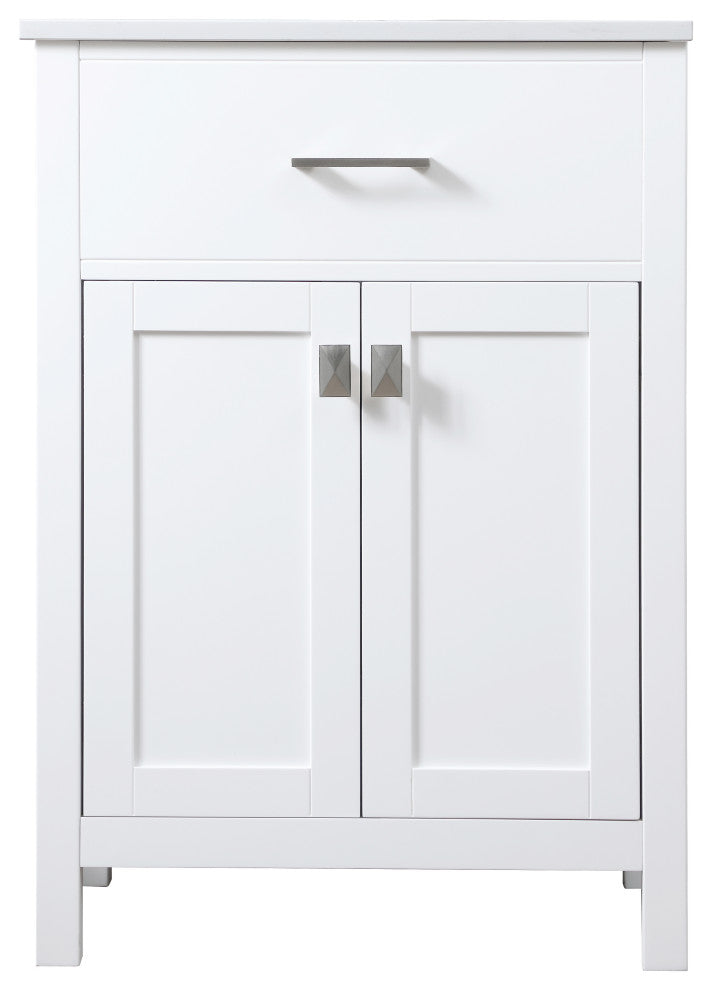 24" SIngle Bathroom Vanity, White